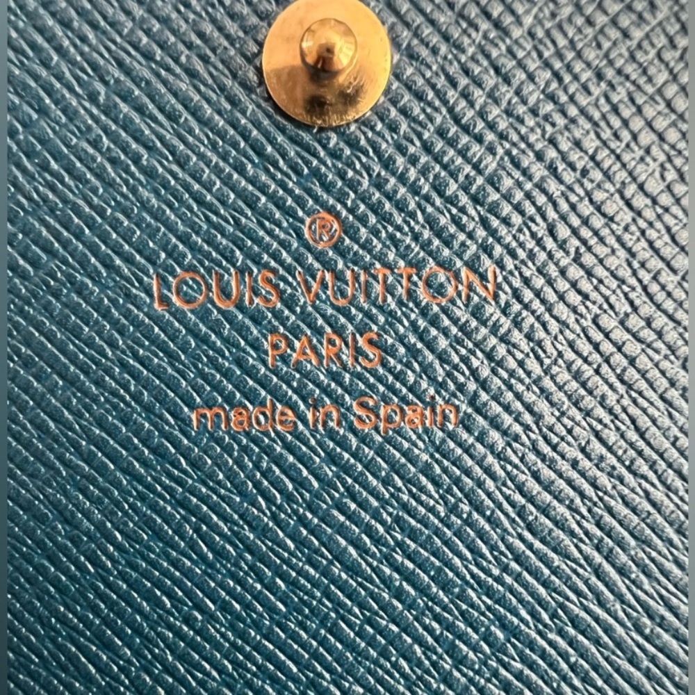 Authentic Louis Vuitton Blue Epi Wallet - Picture 7 of 9